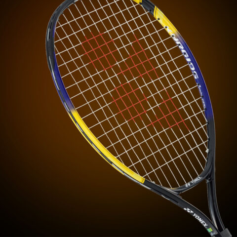 YONEX KYRGIOS TEAM KYRGIOS JR 25 Yellow, Navy Blue Unisex Aluminum Alloy Tennis Rackets