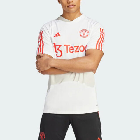 Adidas Manchester United Soccer Jerseys Men’s White Moderate Straight Fit