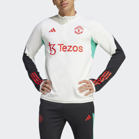 Adidas Manchester United Soccer Jerseys Men’s White Thickened Straight Fit
