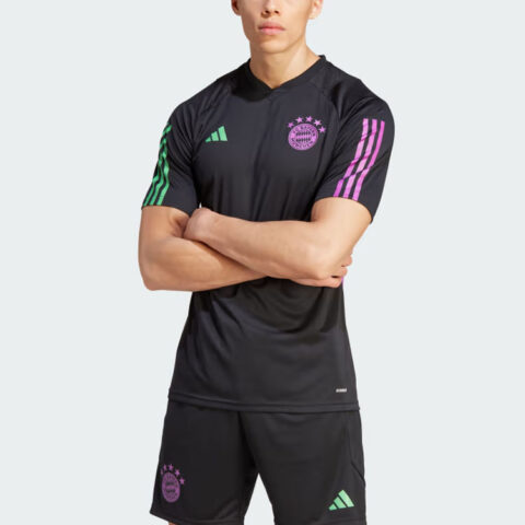 Adidas FC Bayern Soccer Jerseys Men’s Black Moderate Straight Fit