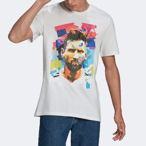 Adidas Messi Soccer Jerseys Men’s White Moderate Straight Fit