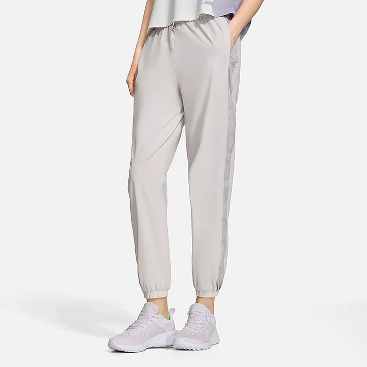 Li Ning Fitness Series Sports Pants Women’s Bellflower Gray Moderate