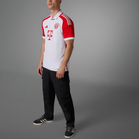 Adidas Bayern Munich Black Soccer Jersey Men’s Red White Colorway