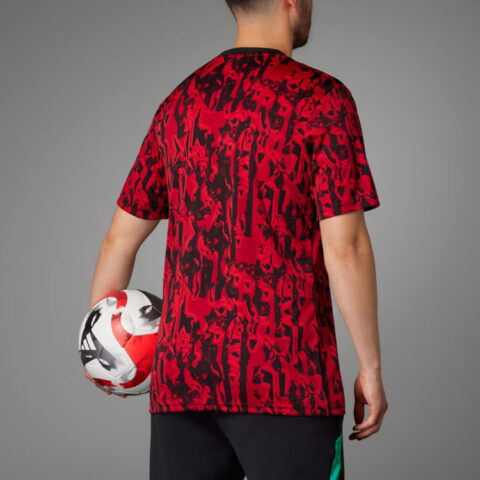 Adidas Manchester United Soccer Jerseys Men’s Red Black Moderate Straight Fit