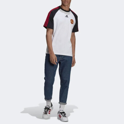 Adidas Manchester United Soccer Jerseys Men’s White Moderate Straight Fit