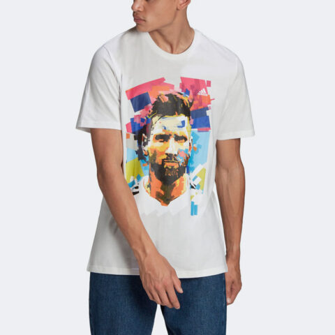 Adidas Messi Soccer Jerseys Men’s White Moderate Straight Fit