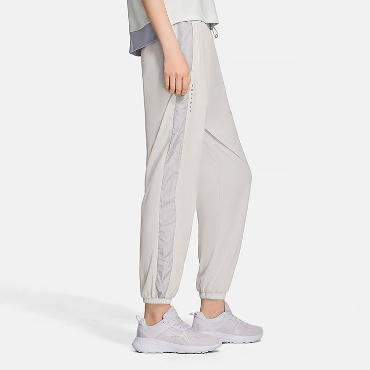 Li Ning Fitness Series Sports Pants Women’s Bellflower Gray Moderate