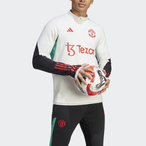 Adidas Manchester United Soccer Jerseys Men’s White Thickened Straight Fit