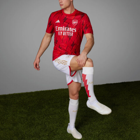 Adidas Arsenal Soccer Jerseys Men’s Red Moderate Straight Fit