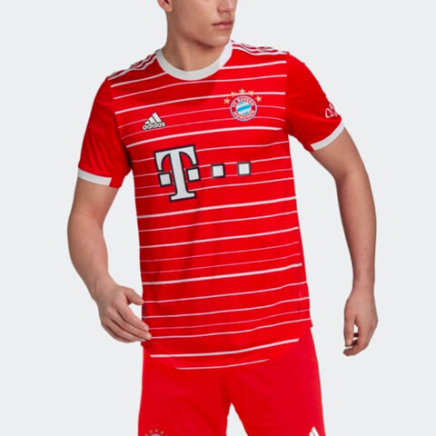 Adidas Bayern Munich Black Soccer Jerseys Men’s Red Moderate Straight Fit