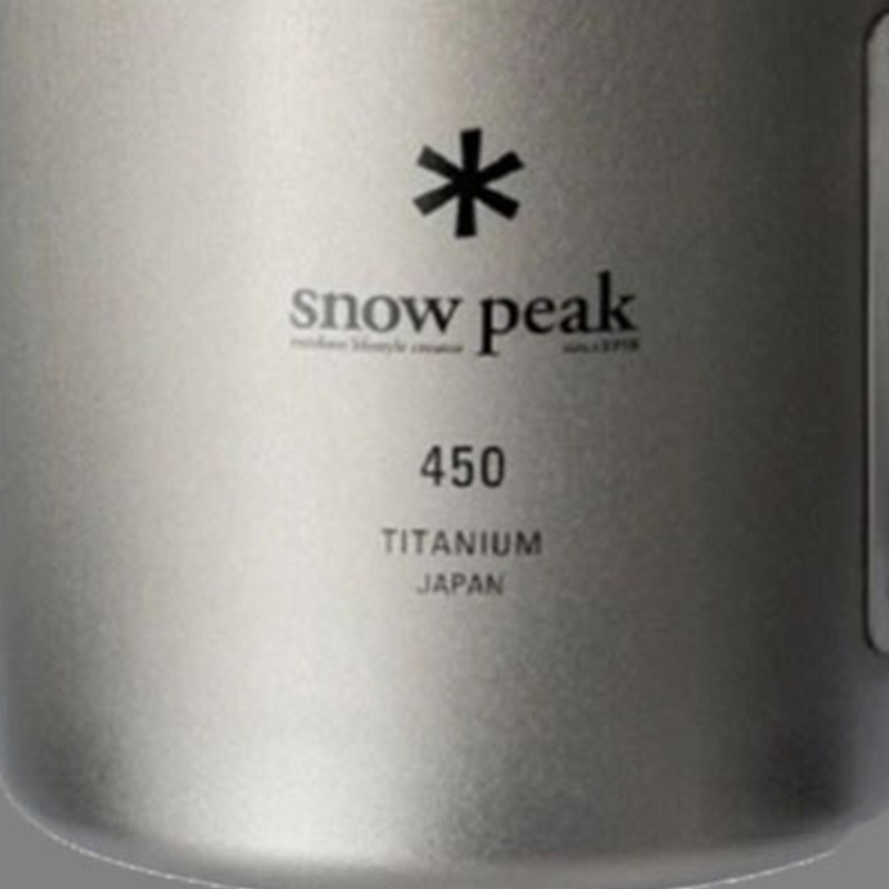 Snow Peak Outdoor Water Equipment 450ml Camping Single Layer Titanium Cup