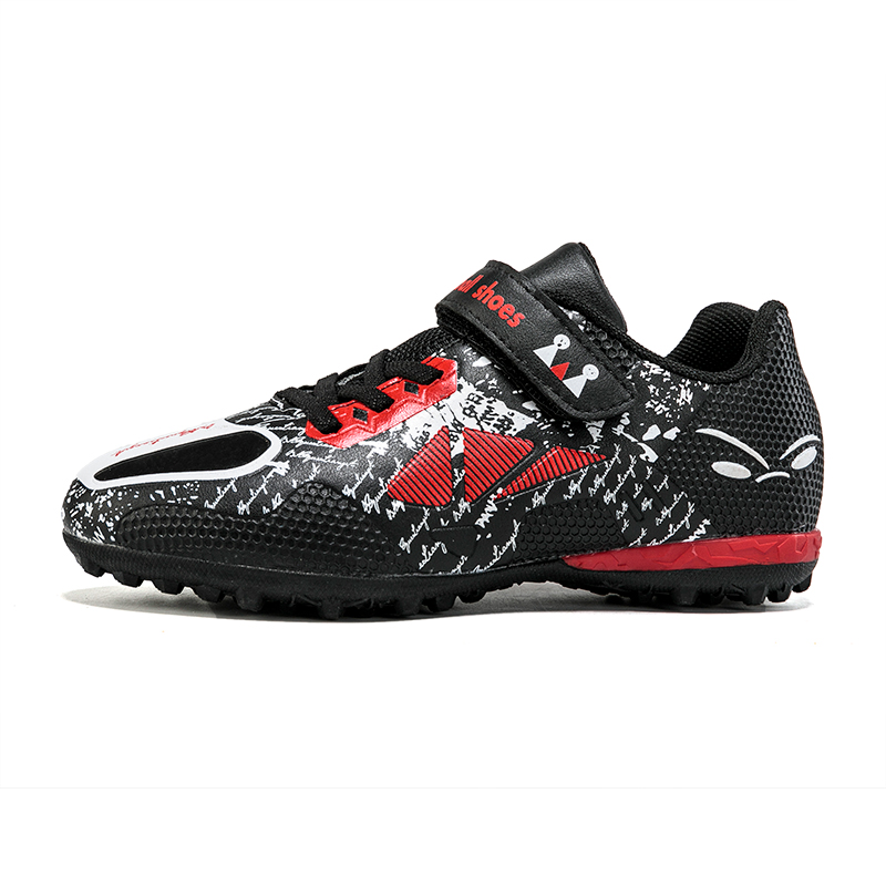 BIANSULONG Soccer Shoes Unisex Low Top Black Red