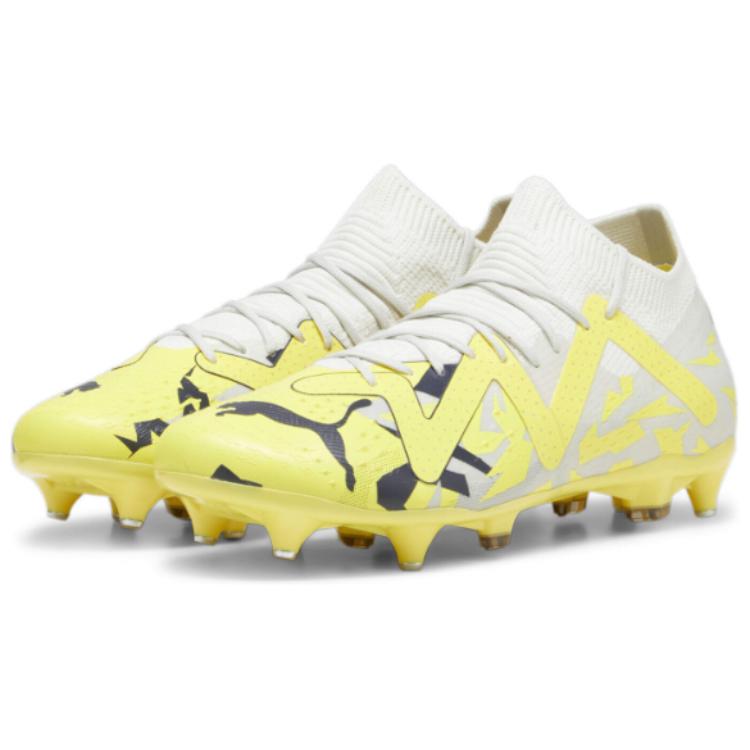 PUMA Future Match Mxsg Comfortable SG Soft Ground Abrasion Resistant Soccer Shoes Men’s Yellow