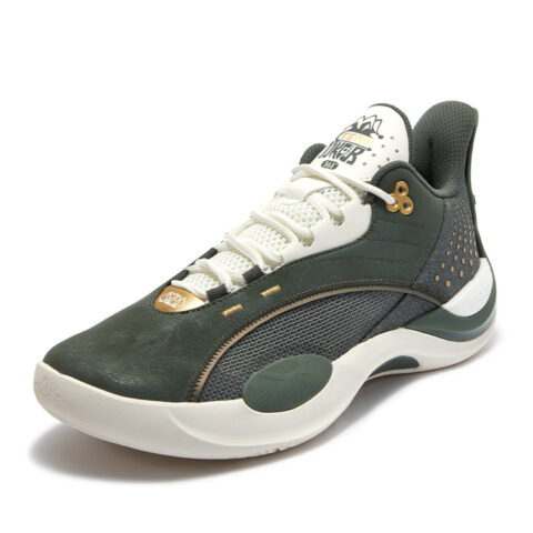 361° Cushioning Slip Resistant Abrasion Resistant Low top Basketball Shoes Men’s Green White