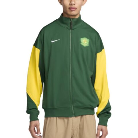 Nike Dri FitAcademy 25th Season Beijing Guoan Quick Dry Fleece Lined Stand Collar Long Sleeved Soccer Jersey Men’s