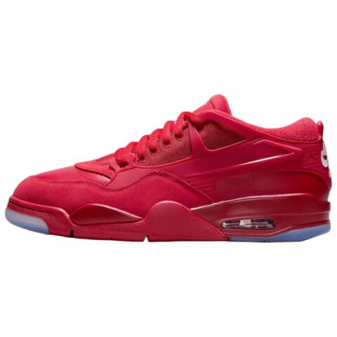 Jordan Air Jordan 4 Leather Support Low top Vintage Basketball Shoes Men’s Red