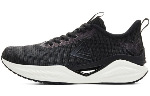 PEAK Cushioning Lightweight Anti Rollover Low top Running Shoes Women’s Black Ivory