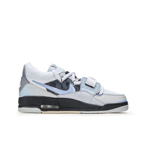Jordan Legacy 312 Cushioning Slip Resistant Low top Vintage Basketball Shoes Men’s Gray Blue White