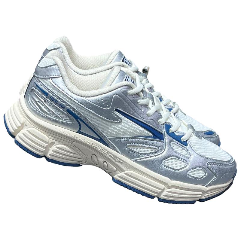 Erke Slip Resistant And Breathable Low top Casual Running Shoes Men’s White Silver