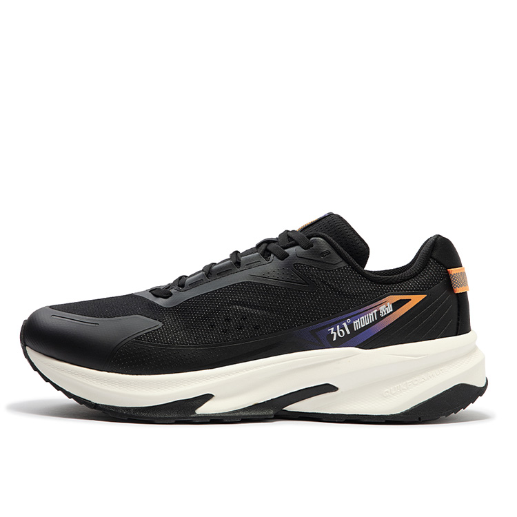 361° Cushioning Slip Resistant Abrasion Resistant Breathable Low top Running Shoes Men's Black Orange