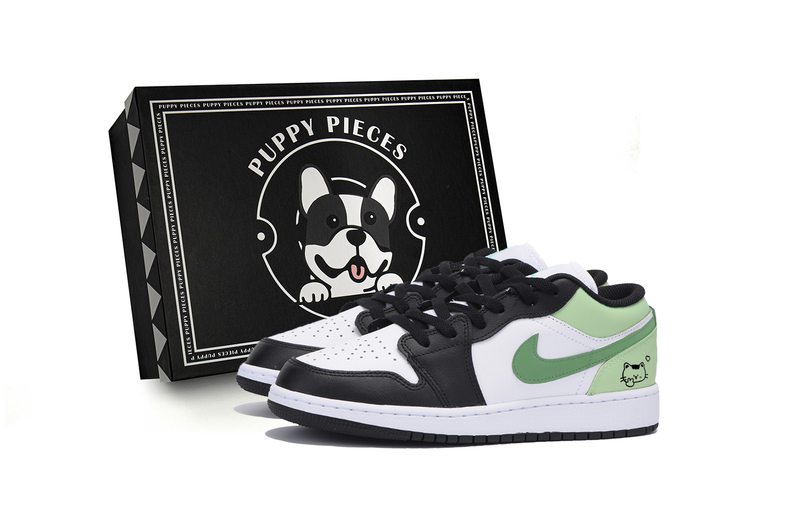 Jordan Air Jordan 1 Abrasion Resistant Low top Vintage Basketball Shoes Men’s Black Green