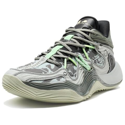XTEP Coverage Lightweight Thermal Mid top Basketball Shoes Men’s Gray Green