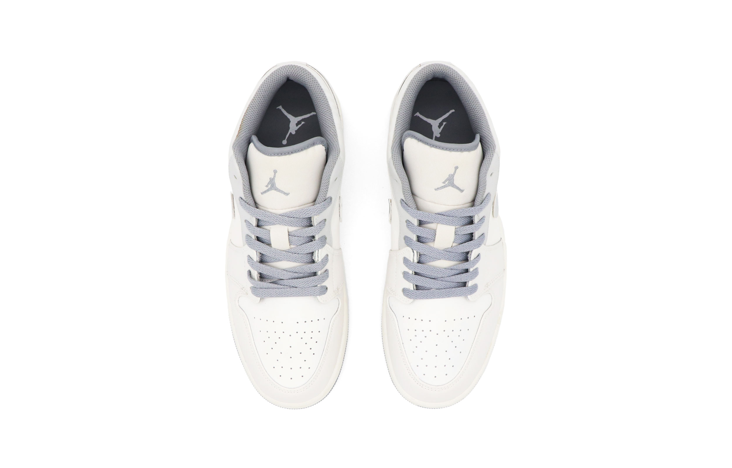 Jordan Air Jordan 1 Ice Blue Maris Sal Leather Low top Vintage Basketball Shoes Men’s White Silver Gray