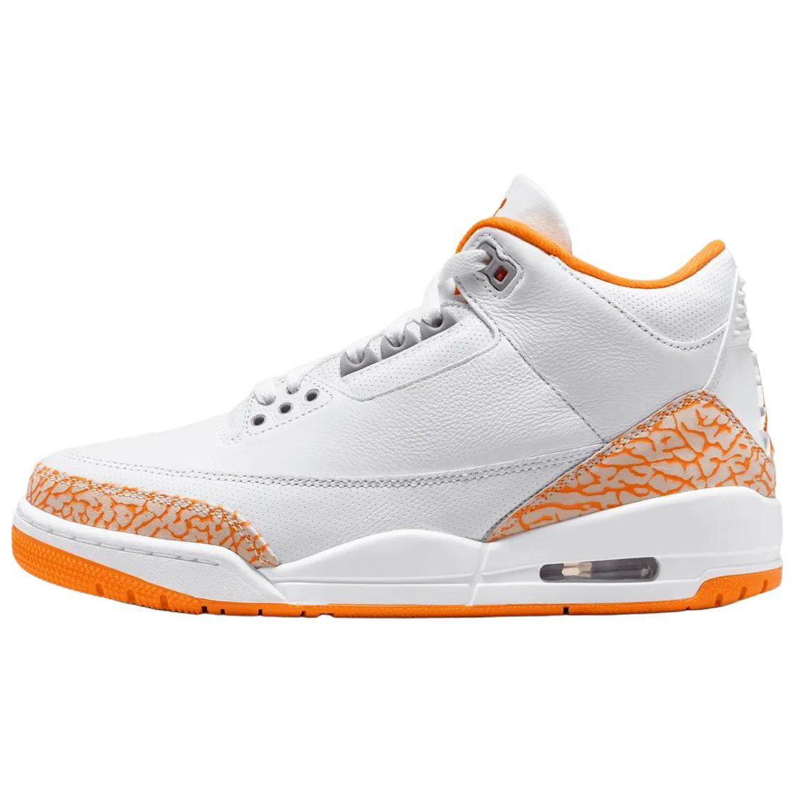 Jordan Air Jordan 3 Vintage Basketball Shoes Women’s White Orange