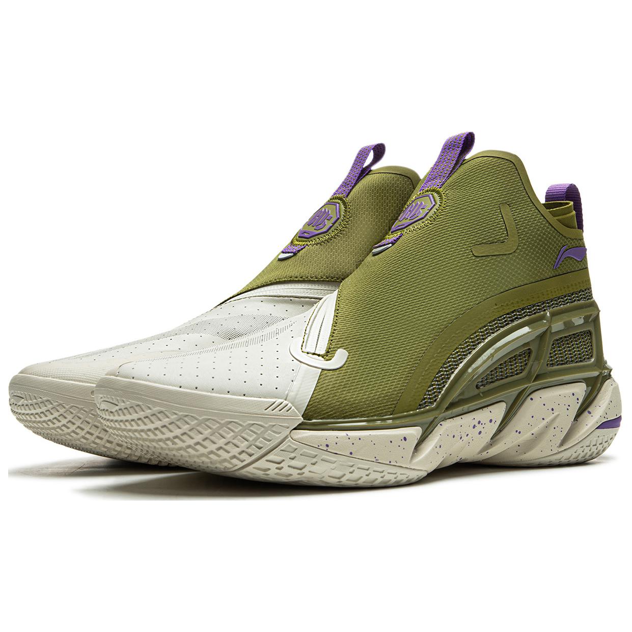 Li Ning BadFive 4.5 Slip Resistant, Abrasion Resistant, Anti Rollover Mid top Basketball Shoes Men’s Green