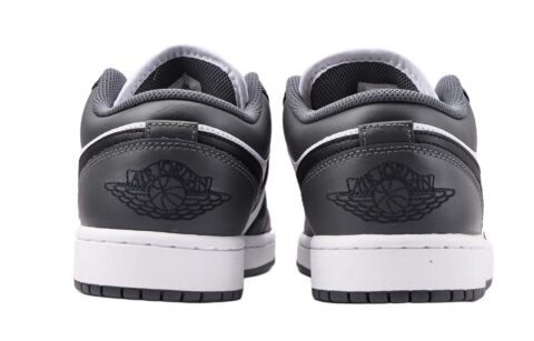 Jordan Air Jordan 1 Leather Slip Resistant Coverage Low top Vintage Basketball Shoes Unisex Black Gray