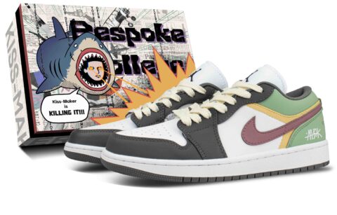 Jordan Air Jordan 1 Abrasion Resistant Abrasion Resistant Low top Vintage Basketball Shoes Unisex Black White