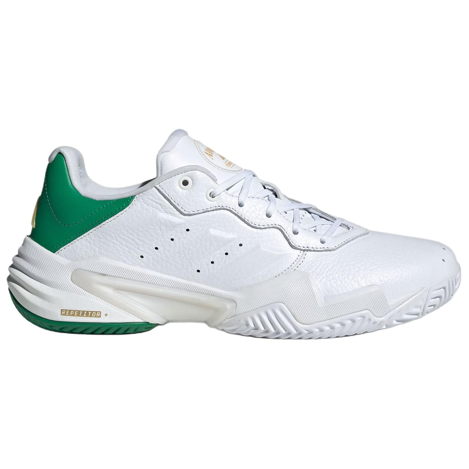Adidas Barricade 13 Slip Resistant Abrasion Resistant Low top Tennis Shoes Men’s White Green