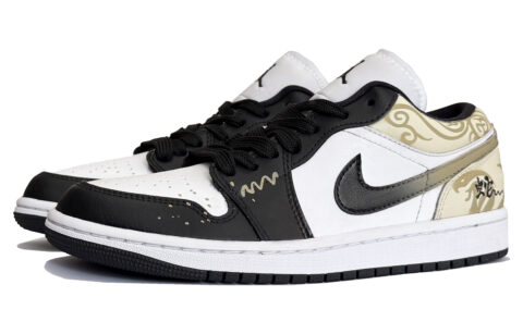 Jordan Air Jordan 1 Low top Vintage Basketball Shoes Women’s Black White
