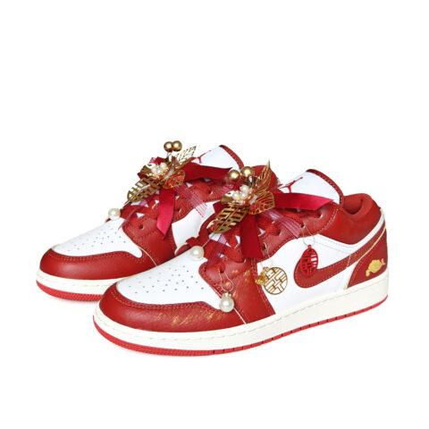 Jordan Air Jordan 1 Abrasion Resistant Low top Vintage Basketball Shoes Women’s Red