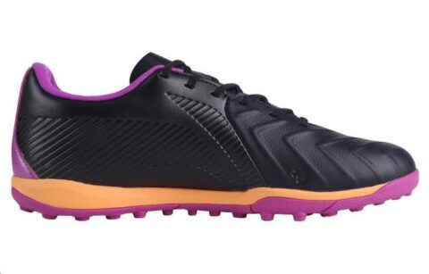 Li Ning MG Multi Ground Synthetic Leather Slip Resistant Soccer Shoes Men’s Black Purple Red