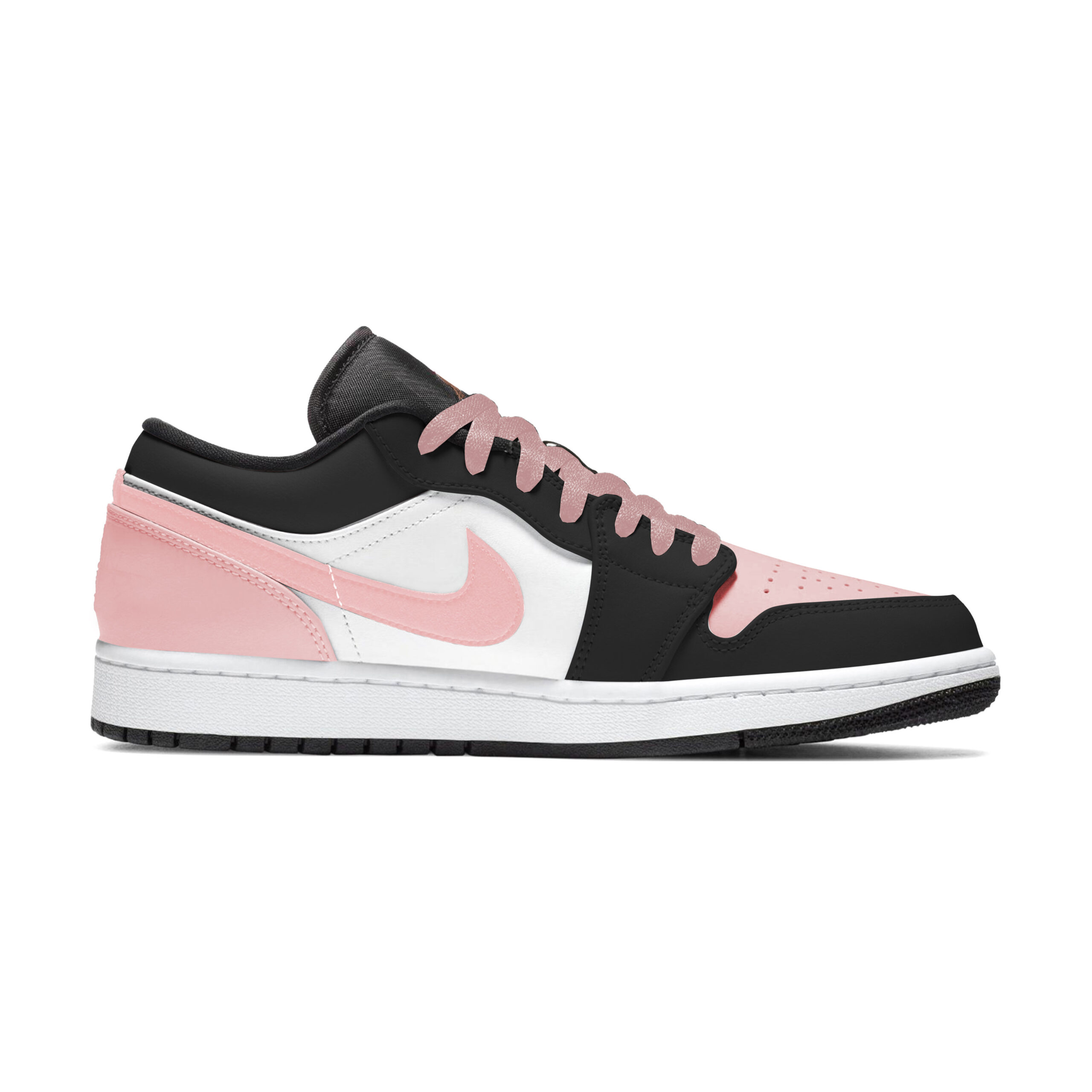 Jordan Air Jordan 1 Slip Resistant Abrasion Resistant Low top Vintage Basketball Shoes Unisex Pink