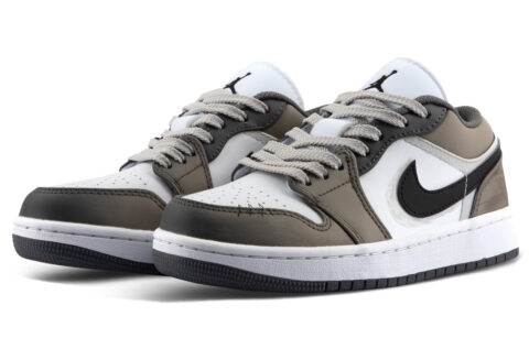 Jordan Air Jordan 1 Cushioning Low top Vintage Basketball Shoes Unisex Brown