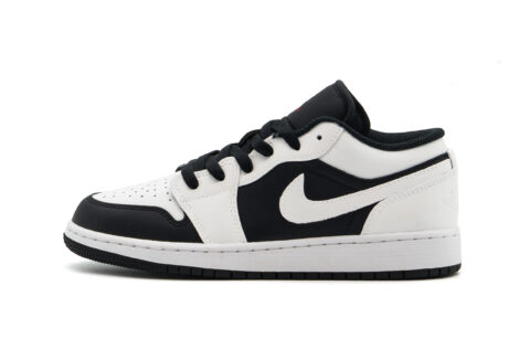 Jordan Air Jordan 1 Abrasion Resistant Low top Vintage Basketball Shoes Unisex Black White