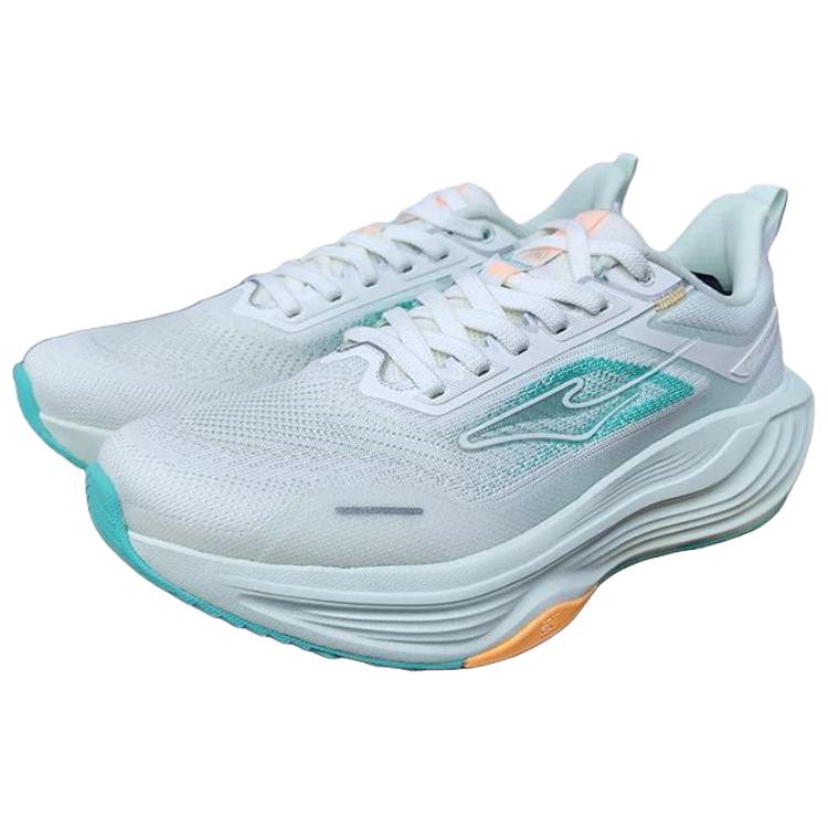 Erke Cushioning Breathable Lightweight Low top Sprint Running Shoes Women’s Microcrystal White Fairy Fruit Green