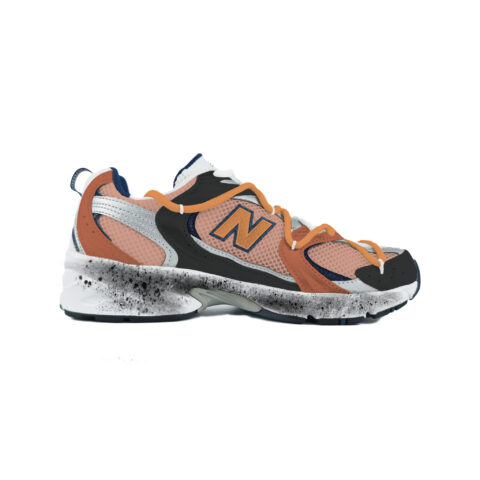 New Balance NB 530 Abrasion Resistant Low top Running Shoes Unisex White Orange
