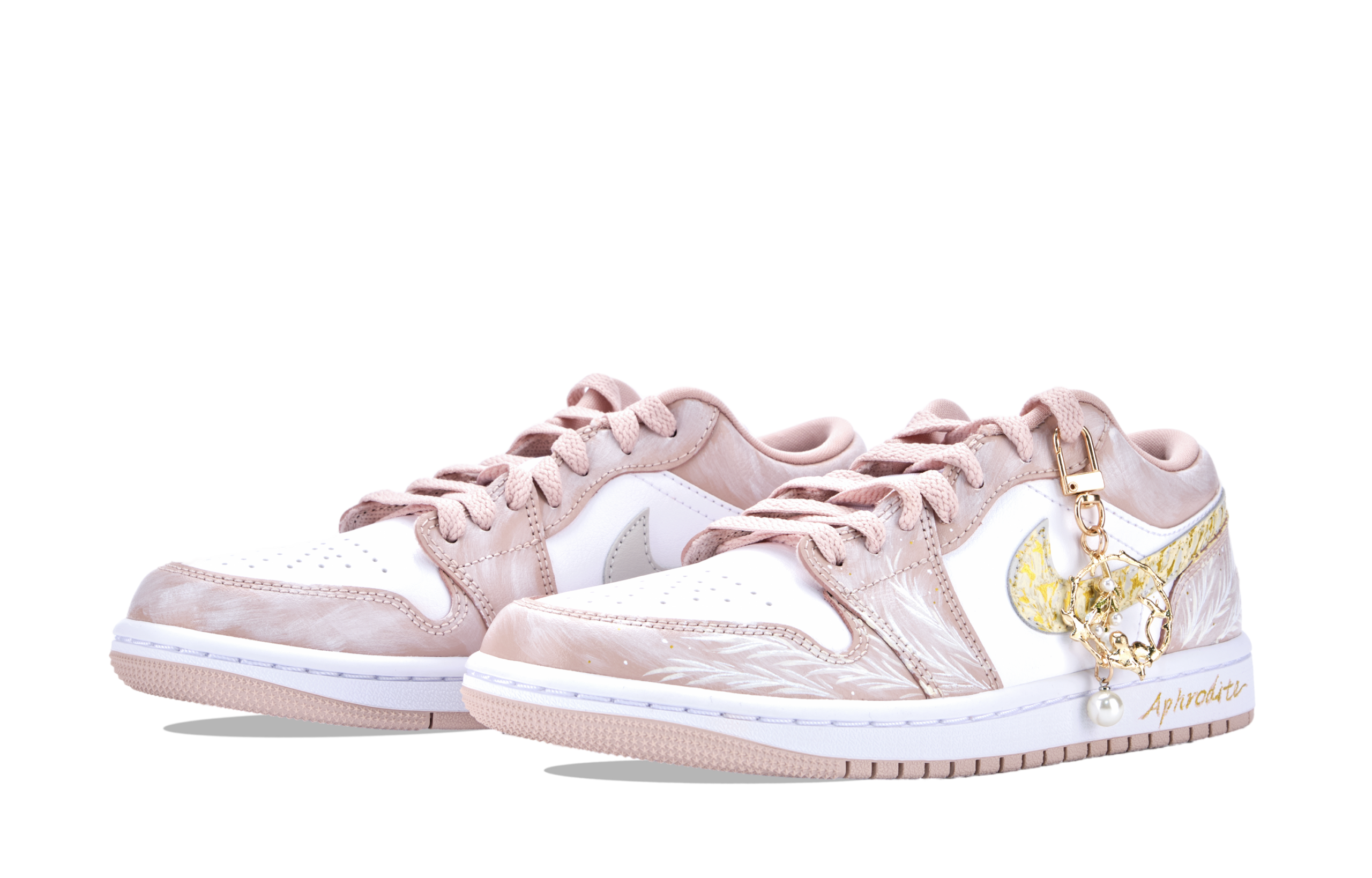 Jordan Air Jordan 1 Low top Vintage Basketball Shoes Unisex Pink