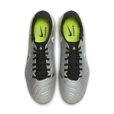 Nike Tiempo Legend 10 Pro Ag Metallic Silver Volt Black