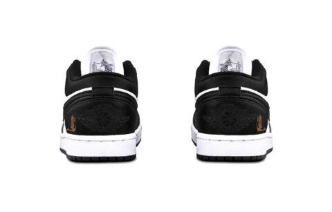 Jordan Air Jordan 1 Black Brown AJ Cushioning, Wear Resistant Low top Vintage Basketball Shoes Unisex