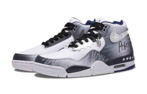 Nike Flight Legacy Gotham Ace Cushioning Slip Resistant Mid top Vintage Basketball Shoes Men’s Black White