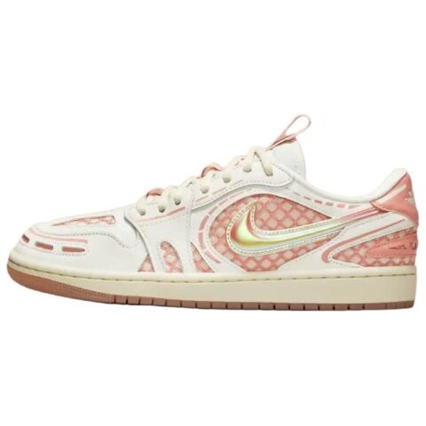Jordan Air Jordan 1 Abrasion Resistant Low top Vintage Basketball Shoes Women’s Pink White