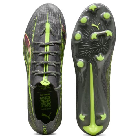 PUMA Ultra 5 Pro Artificial Turf Soccer Shoes Men’s Silver Yellow