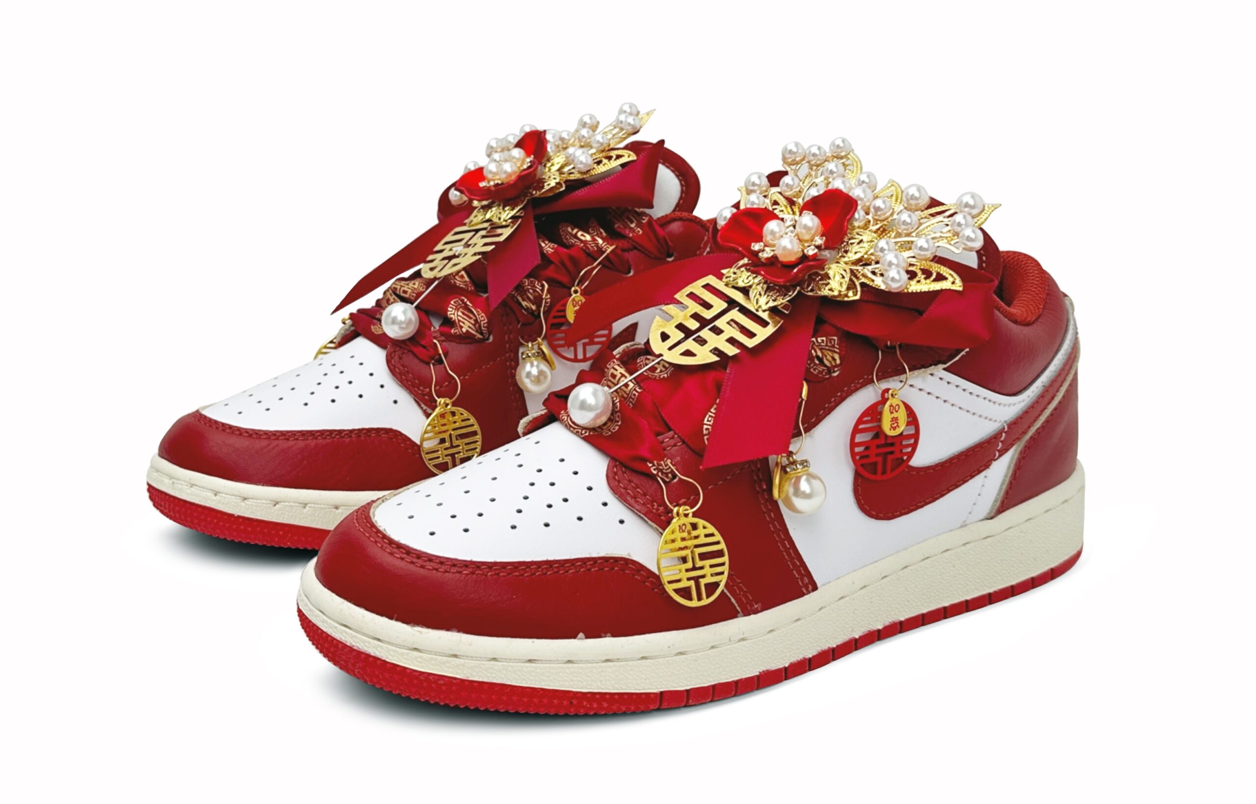 Jordan Air Jordan 1 Harmony Of The Qín And Se, Wedding Shoes Cushioning Abrasion Resistant Coverage Low top