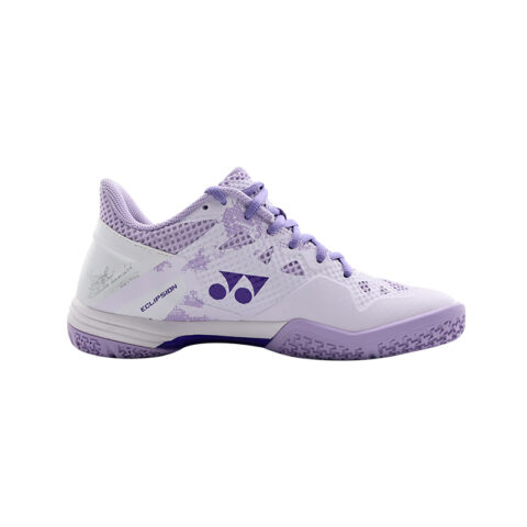 YONEX ECLIPSION Z Textile, Synthetic Leather Trendy Low top Badminton Shoes Unisex White Purple