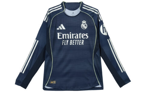 Adidas Free Shipping With AdiClub Real Madrid 25/26 Long Sleeve Away Authentic Jersey