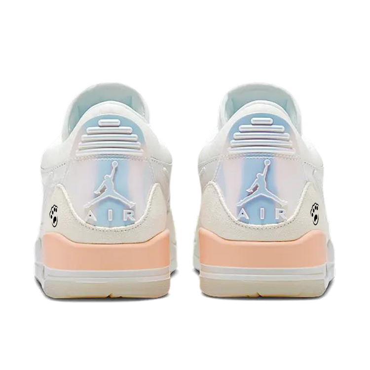 Jordan Legacy 312 Slip Resistant Abrasion Resistant Low top Vintage Basketball Shoes Unisex White